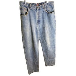 Chaps Ralph Lauren Men's Size 36x34 Vintage Jeans in Med Stone Wash Distressed‎